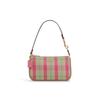 Coach Nolita 19 винтажная клетчатая тканевая сумка на молнии маленькая женская розовая