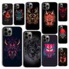 Осенняя японская маска самурая они Чехол для телефона для iPhone 16 15 12 mini 11 13 14 Pro Max SE 2020 Apple 6S 7 8 Plus Coque