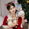 Creative Cartoon Christmas Series Snowman Plush Doll Pillow Tree Snowman Elk Plush Toy Holiday Decor Gift for Boys Girls