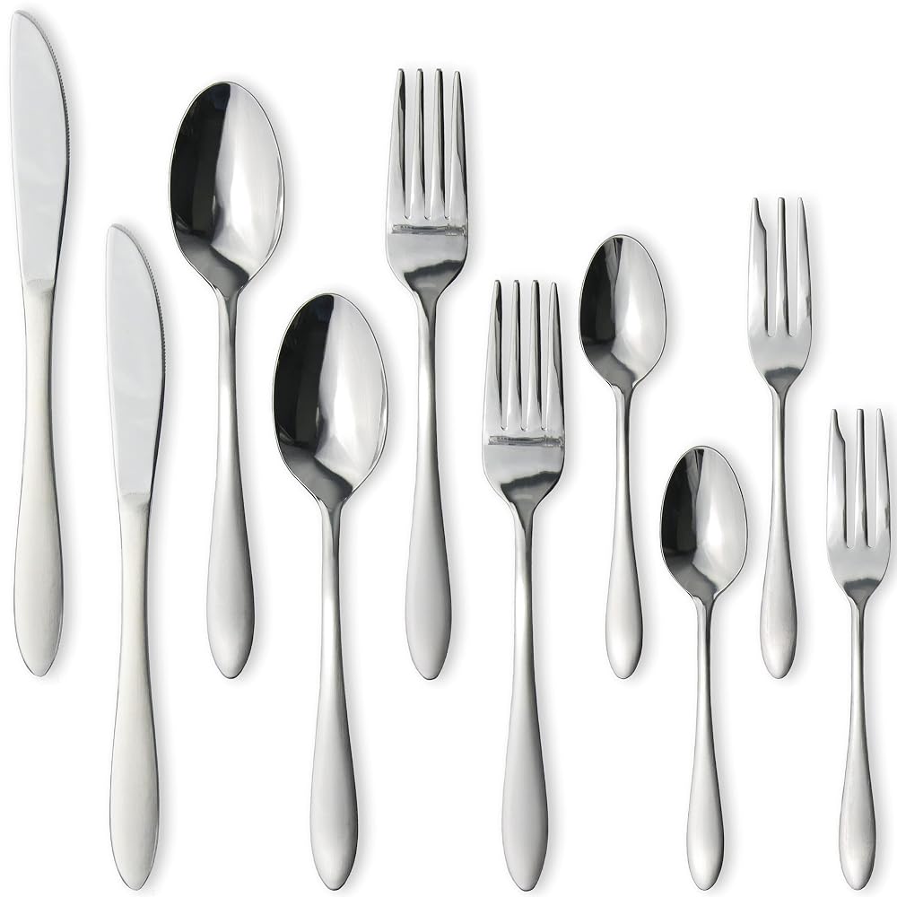 Nagao Tsubame-Sanjo Dinner Cutlery Set, 10 Pieces, 18-0 Stainless Steel, Made in Japan