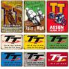 TT Races Vintage Wall Poster Vintage Retro Wall House Restaurant Decoration Plaque Metal Wall Decor Art Metal Sign Tin Sign ISLE