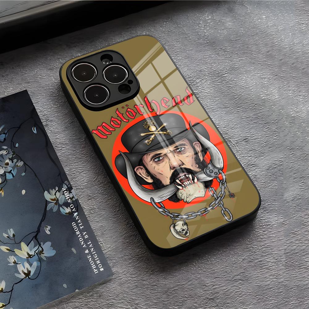 Чехол для телефона S-Singer L-Lemmy-Kilmister Для IPhone 17 Air 16 E Pro Max 15 14 13 Mini 12 Pro 11 Max Plus Черная Стеклянная Крышка