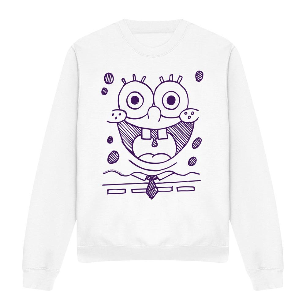 Свитшот унисекс для взрослых с рисунком Губки Боба Квадратных Штанов и рисунком фломастера