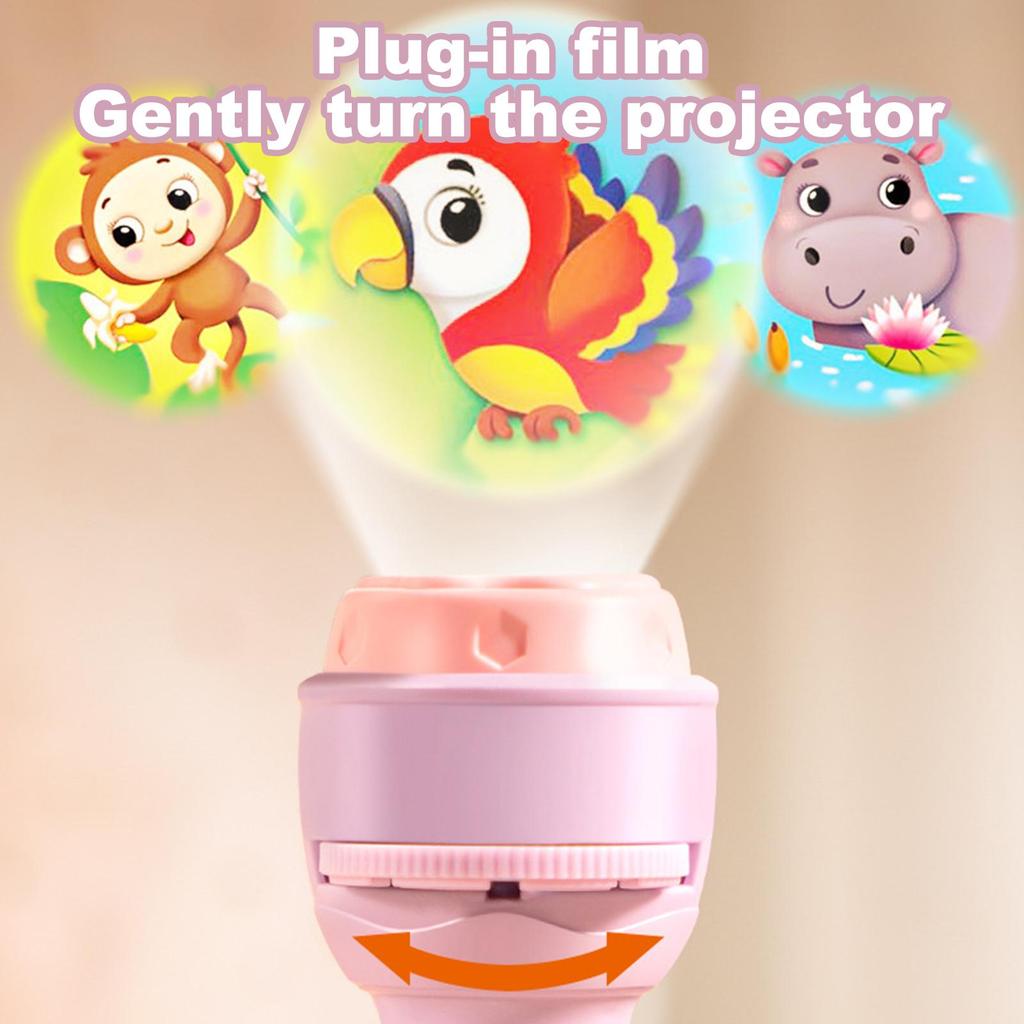 120 Cartoon Patterns Projector Toys Kids Early Education Puzzle Development Projection Flashlight Baby Sleeping Story Book