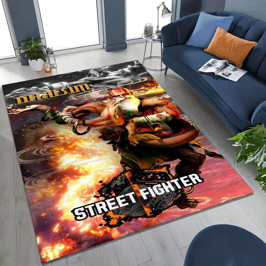 Ретро Коврик с персонажами игры Street Fighter 6, мультяшный коврик с Чун-Ли для спальни, гостиной, дивана, домашний коврик для входной двери, декор, нескользящий коврик для пола