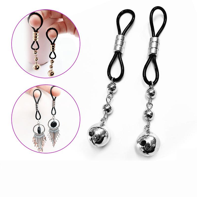 Металлические зажимы для сосков, стимуляция груди, клитора, SM, фетиш-сдержанность, маленький колокольчик, зажимы для груди, БДСМ, секс-игрушки для женщин