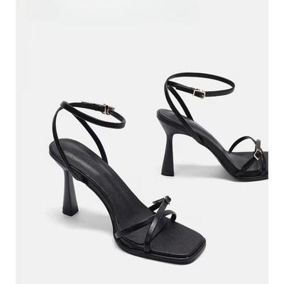 Новые женские босоножки на высоком каблуке, летние прозрачные каблуки, роскошные босоножки со стразами и ремешком, женские сексуальные свадебные босоножки