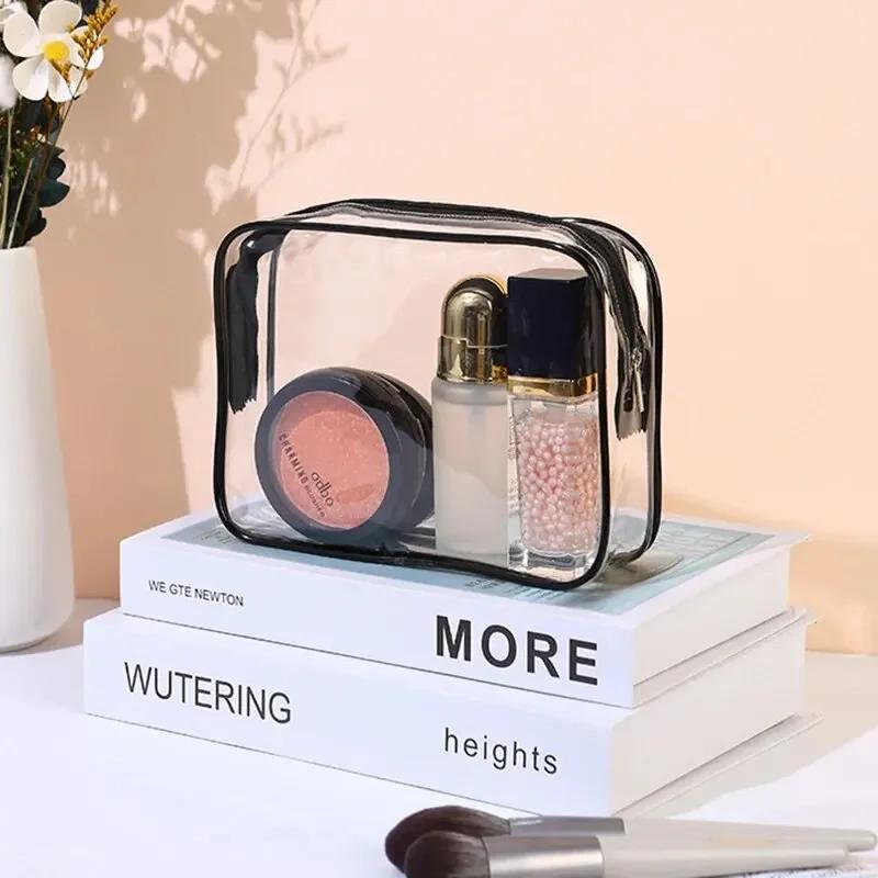 Набор из 3 шт. Прозрачные косметички Большая вместимость Сумка для коляски Дорожный органайзер Сумка для хранения Сумка для макияжа и косметики Многофункциональная