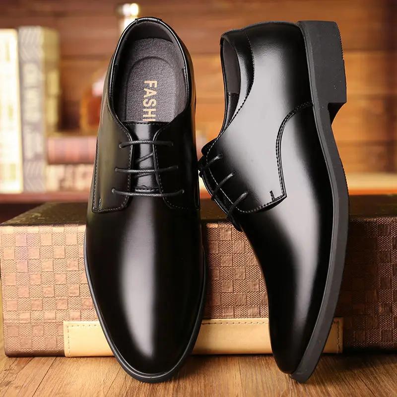 Fashion Dress Shoes Man Casual Business Official Social Shoe for Men Spring Autumn Elegant and Classic 2024 Trend Cheap Liquidation Suit