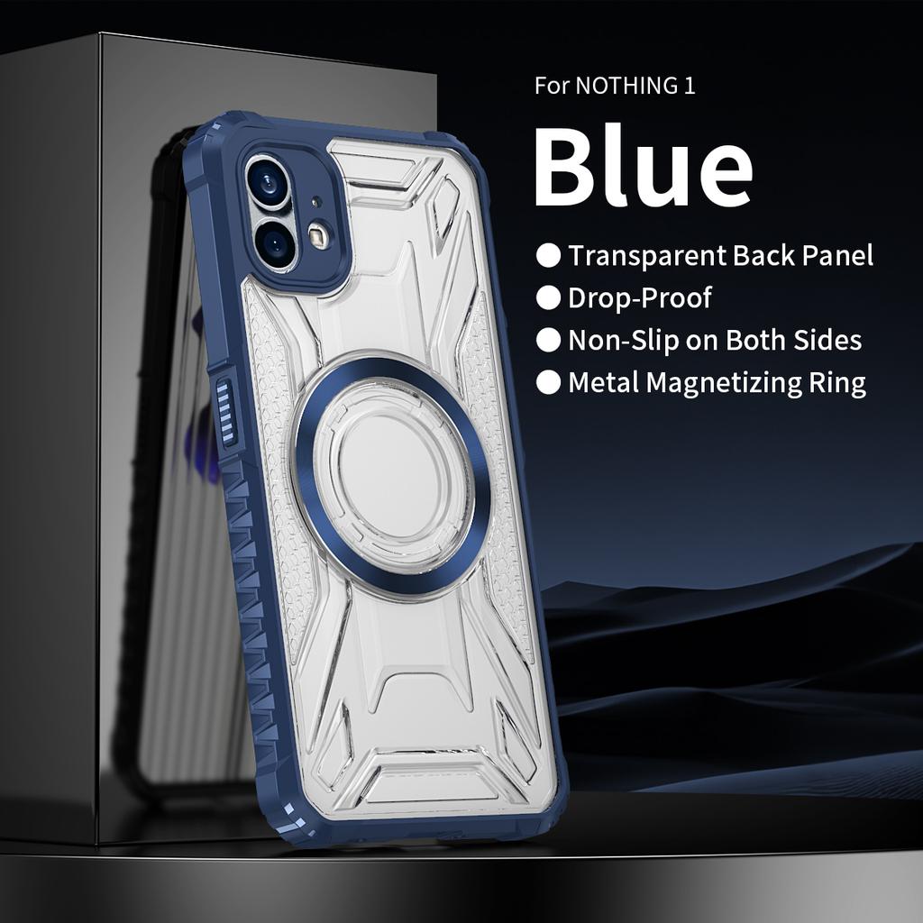 CD Магнитный Дизайн Сверхпрочный Жесткий HD Прозрачная Задняя Крышка Для Nothing Phone 1, Rugger Armor Жесткий PC TPU Чехол