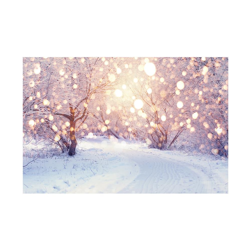 Рождественский постер со снежной сценой, фестивальные фоновые декорации для домашнего декора, вечеринок, студий, уличных празднований, свадьбы