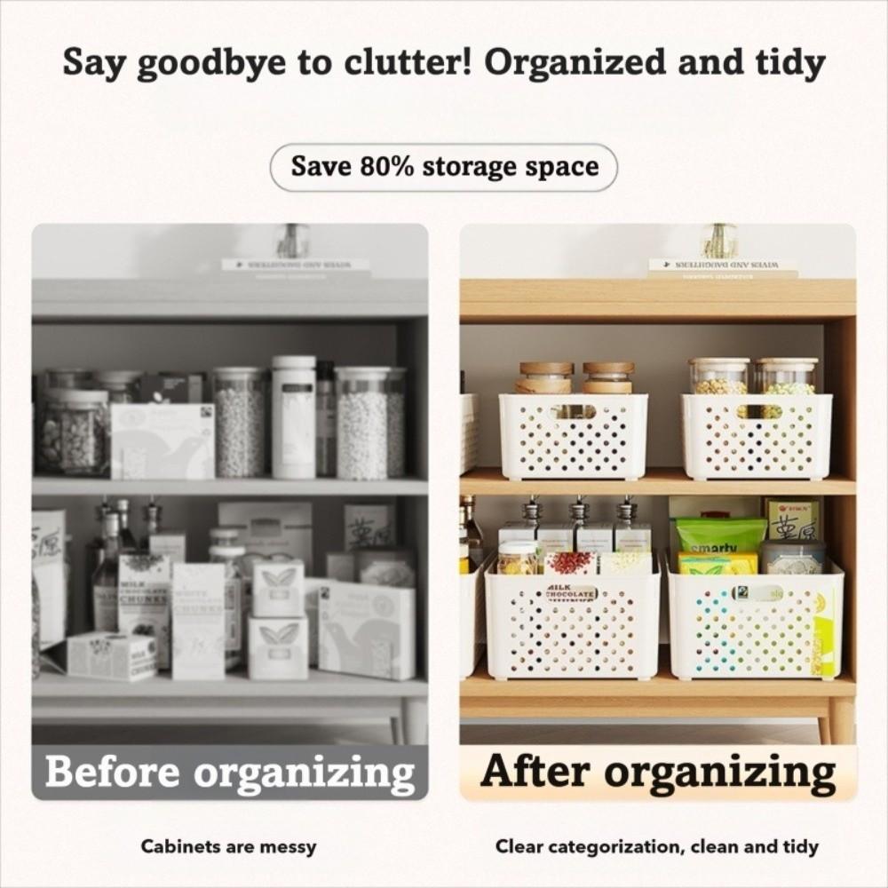 Пластиковая корзина для хранения одежды, штабелируемая корзина для хранения закусок, домашняя организация