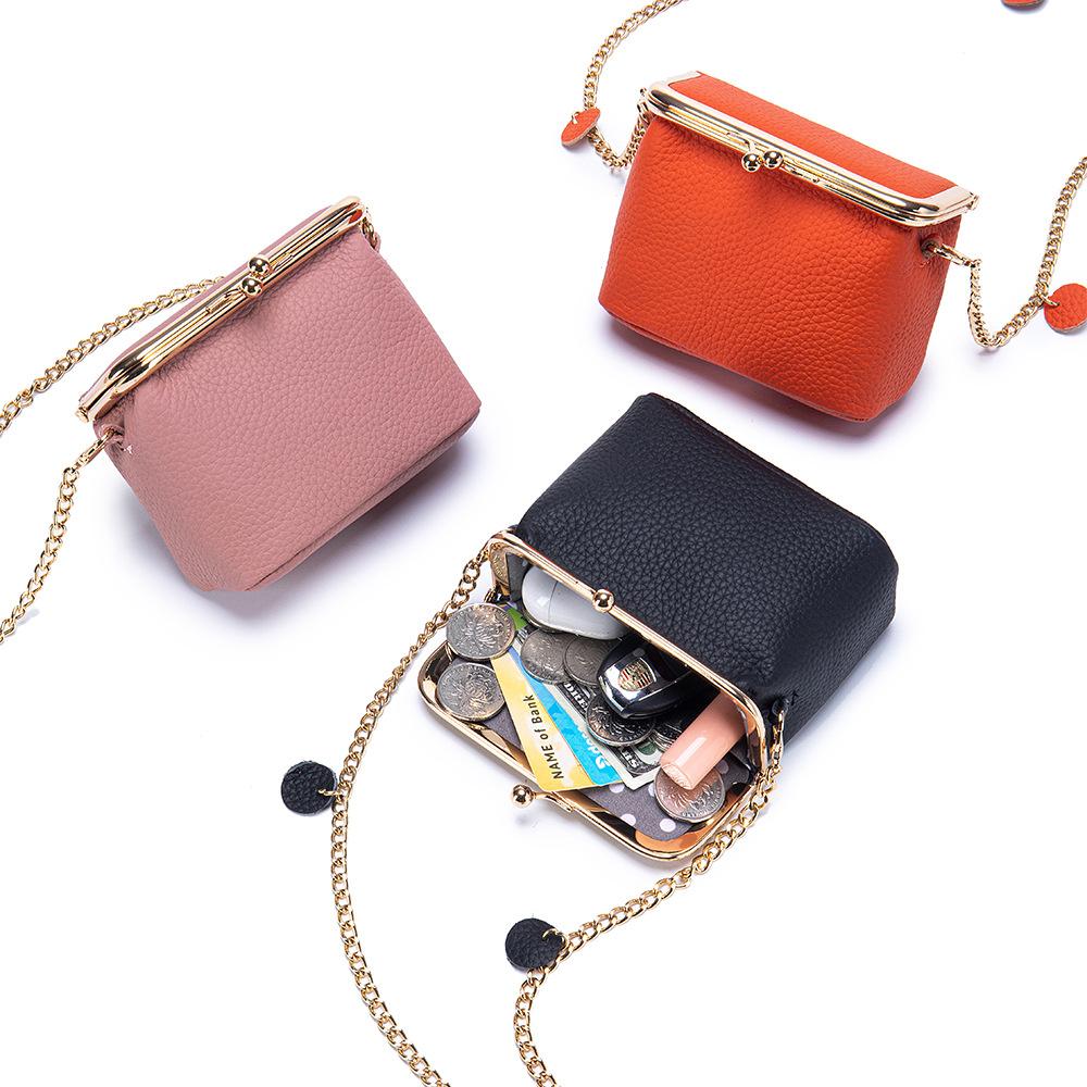 Fashion Women's Chain Bag Portable Shoulder Crossbody Bags Genuine Leather Multi-functional Storage Bag with Large Capacity