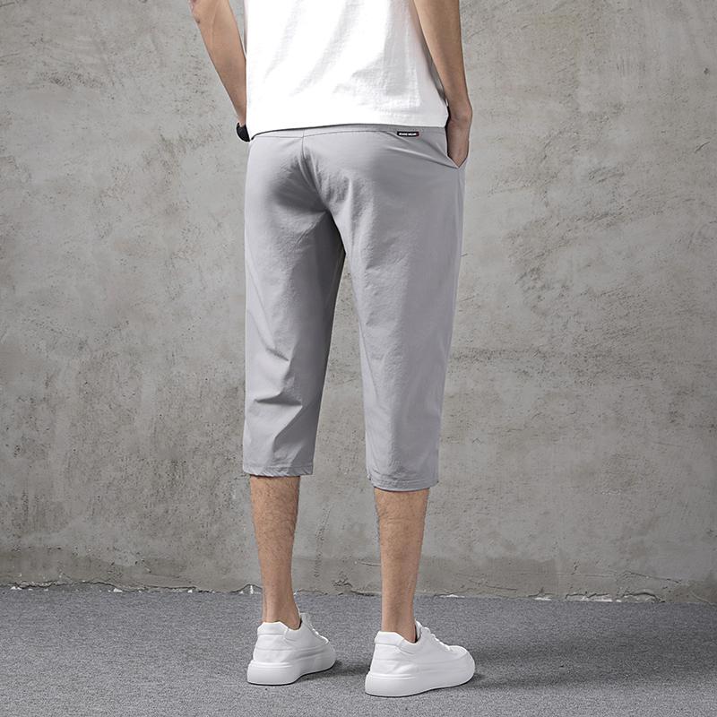Мужские быстросохнущие шорты из ледяного шелка, свободные прямые летние брюки большого размера для мальчиков, средние брюки
