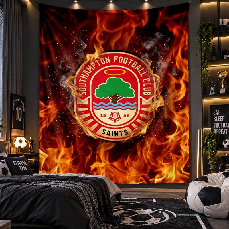 Wall Hanging Tapestry Southampton Football Print Cloth for Living Room Bedroom Home Decor