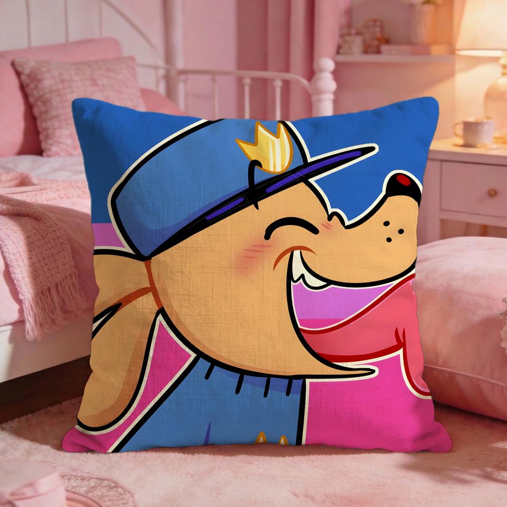 DDogmans Cute Cartoon Cushion Cover Premium Comfort Reversible Pillow Cove Two In One Design For Any Room Car Interior