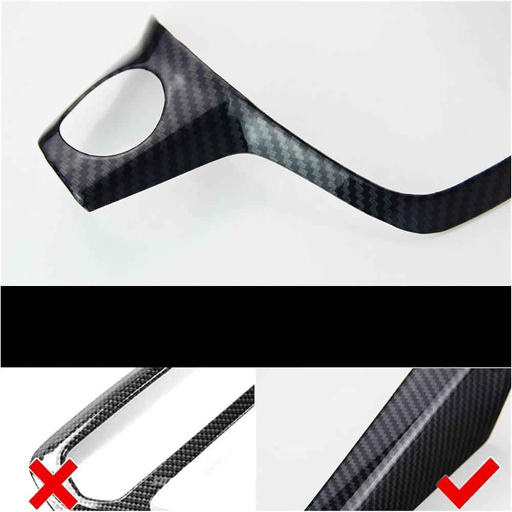 3PCS Carbon Fiber Steering Wheel Cover Fit For Ford Focus Escape Kuga C-Max