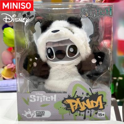2025 Новый Miniso Disney Виниловая игрушка Стич Версия Панды Ограниченный для китайского региона Аниме Фигурка Подвижное настольное украшение Брелок
