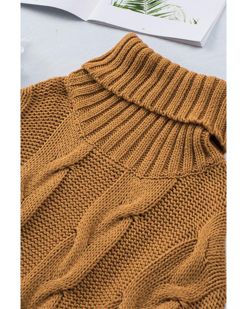 Azura Exchange Водолазка ручной вязки с косами