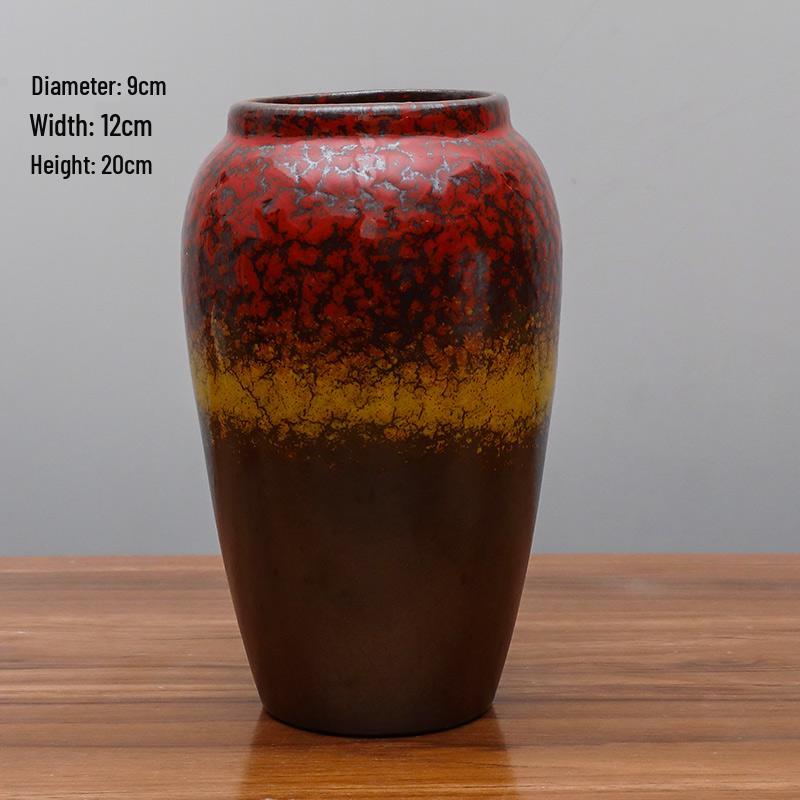 Европейская минималистичная керамическая напольная ваза для гостиной - Икебана и сухоцветы