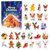 Gingerbread Man Advent Calendar, 2D Flat 24 Day Christmas Countdown Decor Ornaments, Holiday Home Decoration Car Ornaments