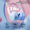 Светодиодная вспышка Bluetooth-наушники, милые кошачьи ушки, беспроводные наушники с микрофоном, для детей и девочек, стерео, крутые RGB-гарнитуры Bluetooth 5.1