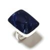 Подарочное кольцо ручной работы из стерлингового серебра 925 пробы с натуральным драгоценным камнем содалитом, размер 9 a1N95