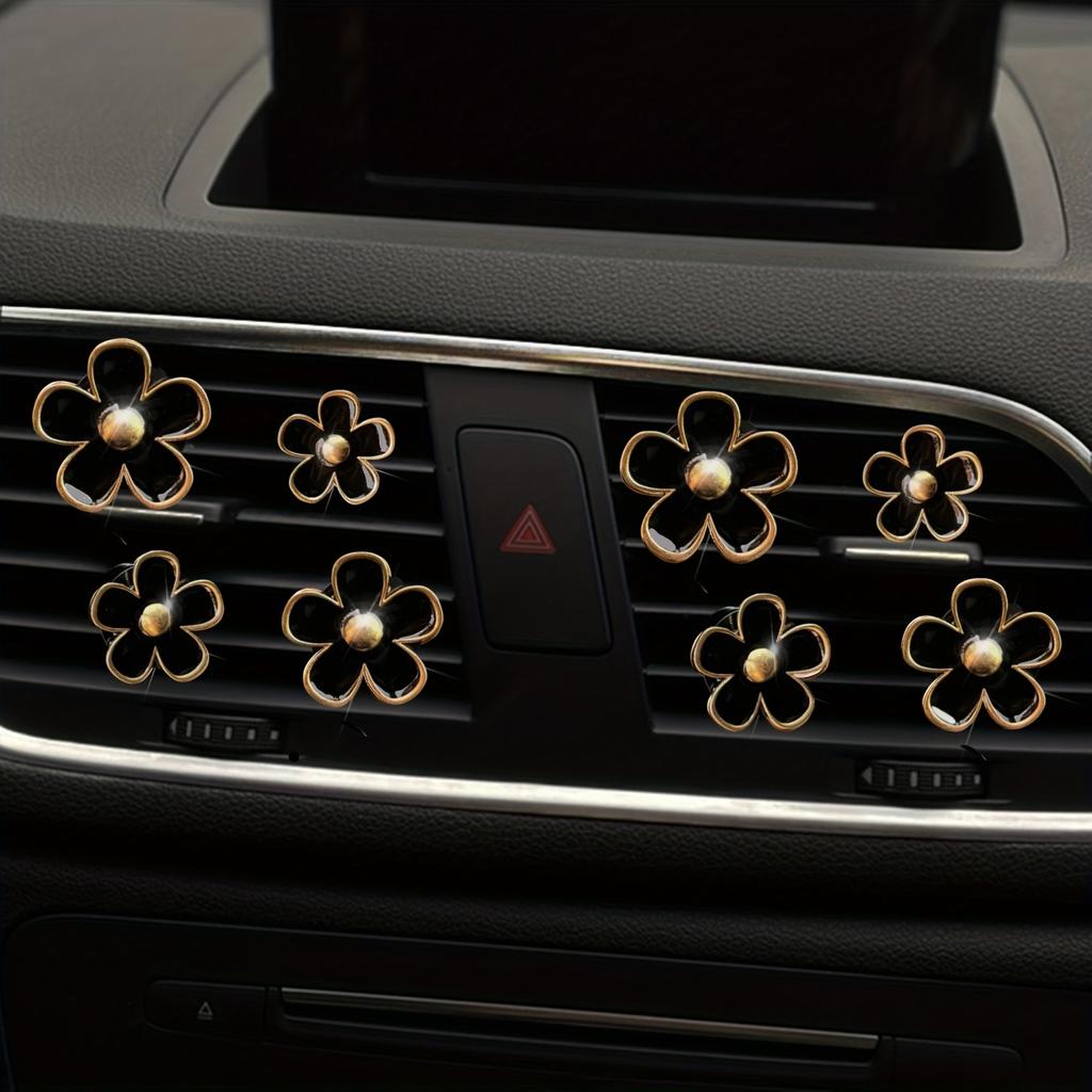 4-8 шт./набор Маленький Автомобильный Ароматизатор с Клипсой для Декора Воздуховыпускного Отверстия, Дизайн Цветка Маргаритки, Аксессуары для Ароматерапии и Освежители Воздуха для Салона Автомобиля