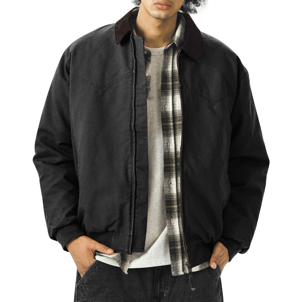 Men's Solid Color Camouflage Outdoor Sports Jacket Men's Pocket Button Casual Jacket