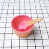 1 Pcs Ice Cream Bowl Set Double Layer Plastic Cup Creative Mixing Bowl Ice Cream Cone Shape DIY Ice Cream Tools