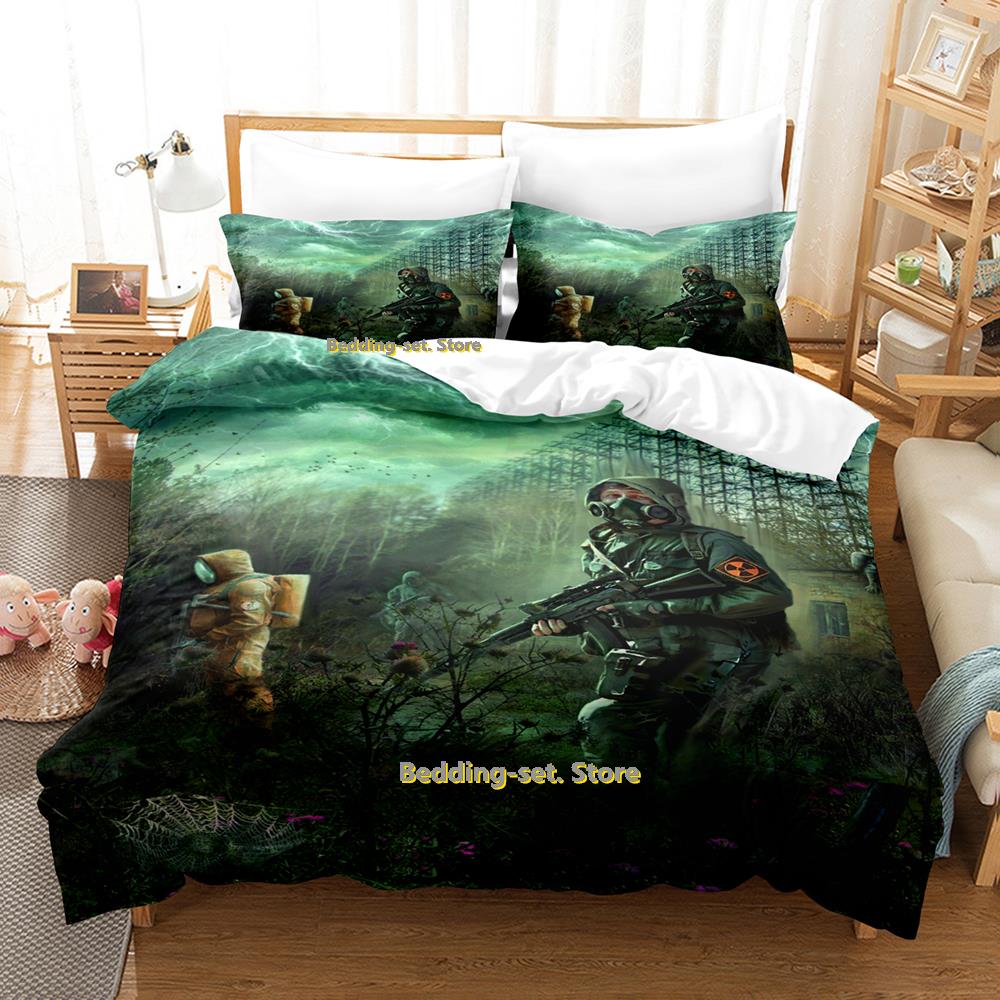 Новая игра S.T.A.L.K.E.R. 2 Набор постельного белья "Сердце Чернобыля" Мультяшный Аниме Трехсекционный Набор Взрослый Детская Спальня Комплекты Пододеяльников Literie