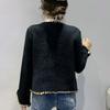Knitted Mink Fleece Cardigan Outerwear Women Autumn and Winter Korean O Neck Cardigan Coat Top