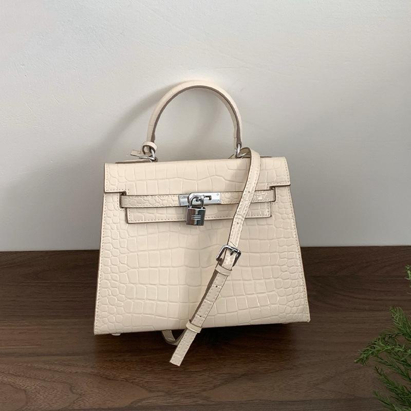 Фактурная сумка 2025 весна и лето новая сумка с крокодиловым узором сумка через плечо простая ретро сумка-мессенджер женская сумка