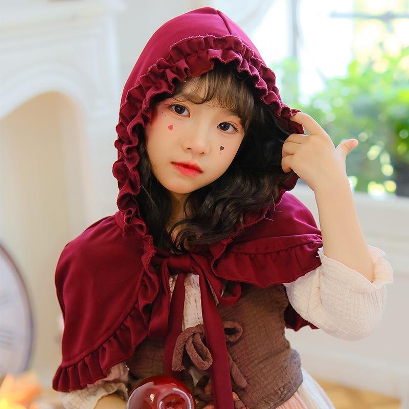 Шаль Красной Шапочки Девочка-спичка Пасторальная девочка Золушка Детская одежда Хэллоуинский плащ Рождество