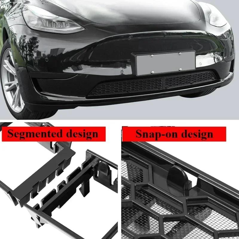 Передняя решетка Защитная решетка Вставки Сетка для Tesla Model Y Model3 Highland 2024 Аксессуары Крышка воздухозаборника Бампер Сетка Фильтр