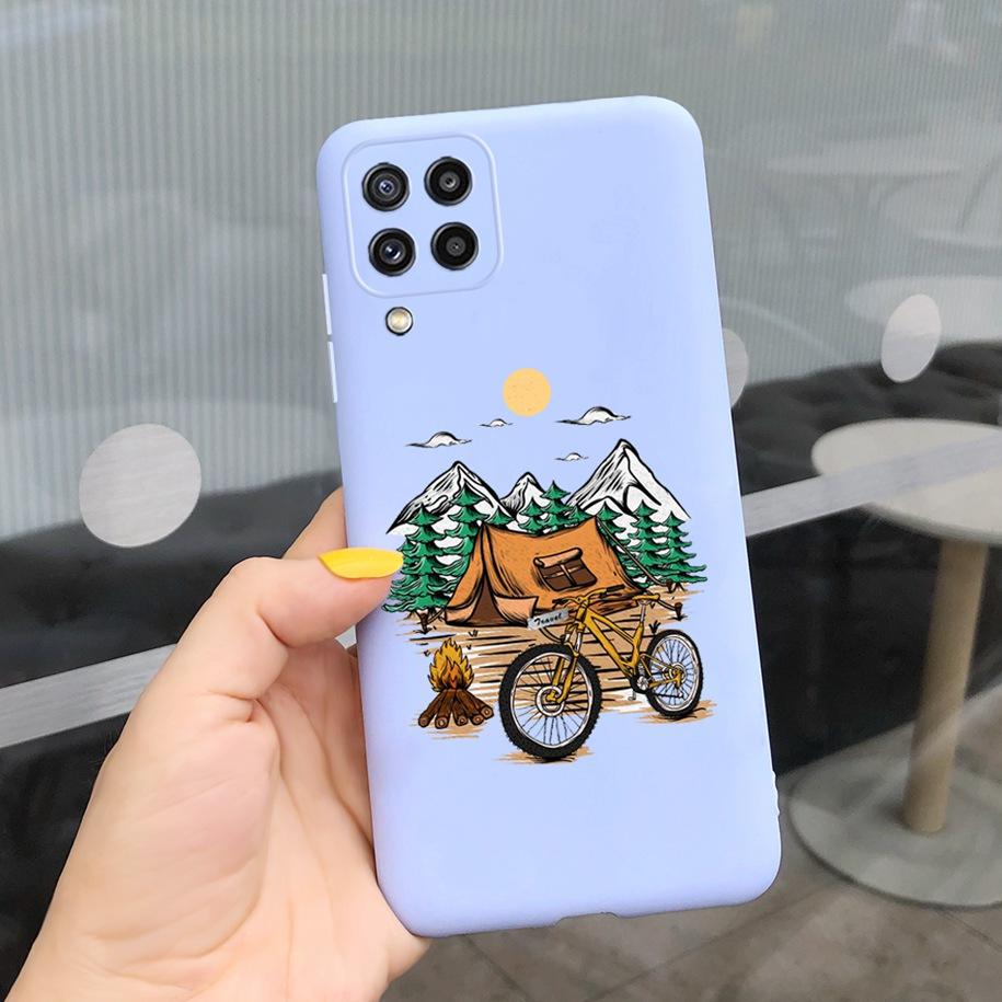 Чехол для Samsung M32 Силиконовая задняя крышка Чехол для телефона с цветами Для Samsung Galaxy M32 M12 M42 M52 A12 A22 A32 A42 A52 A72 5G Мягкий чехол