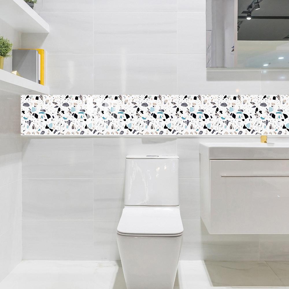 10 шт., наклейки на мраморную плитку терраццо, кухонный фартук, маслостойкий шкаф, умывальник, водостойкие художественные наклейки на стены