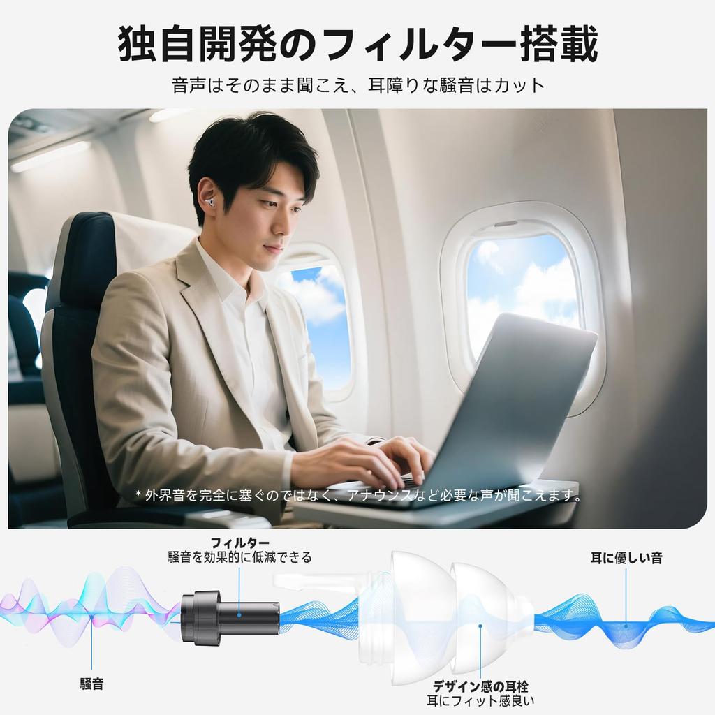 Quietide Airplane Pressure Hearing Loss Earplugs for Carrying Case Japanese Instructions Q19 Black and Pink Earplugs, Adjustment, Prevention,