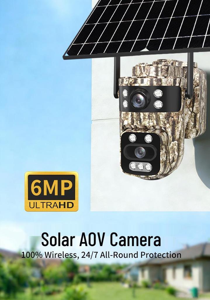 Camouflage Wireless Solar Camera with Remote Mobile Detection & Night Vision