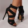 Womens Sandals Open Toe Strappy Sandals Ankle Strap High Heel Sandals for Women