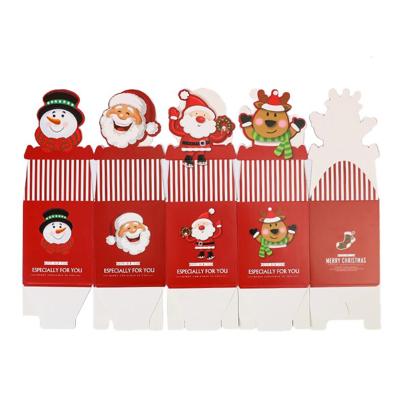 20 шт. рождественских подарочных коробок с конфетами, шоколадным печеньем, яблоками, упаковочные коробки, сумки Санта-Клауса, рождественские украшения для дома на Новый год 2025