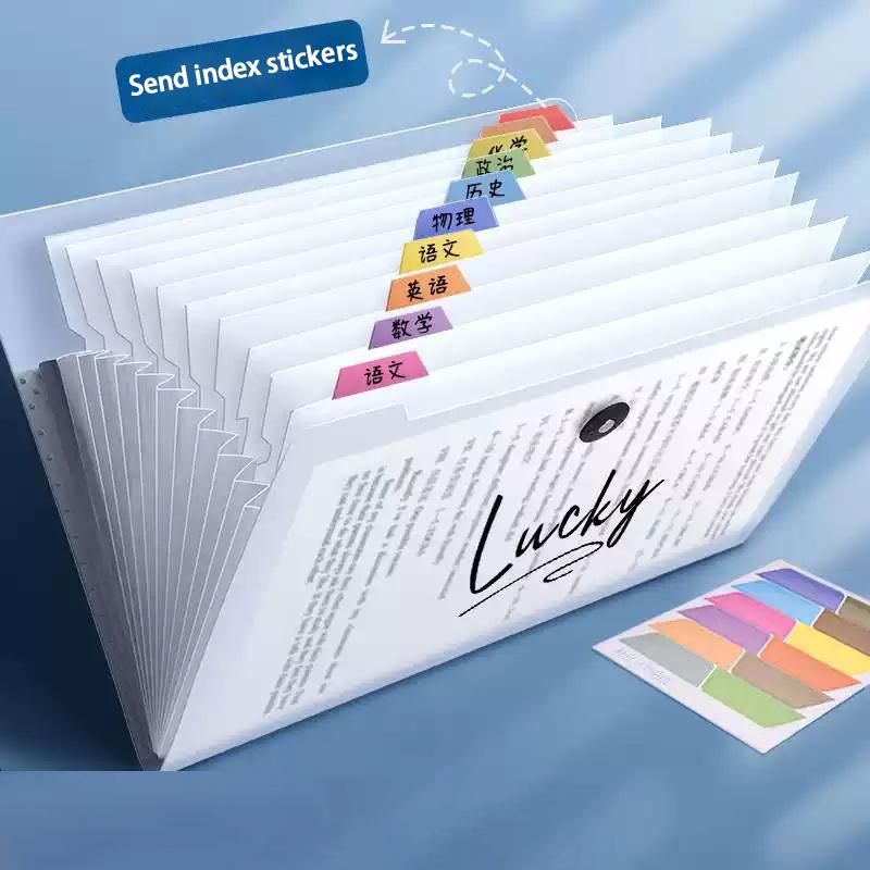 Прозрачная папка-вкладыш A4, сумка для документов, многослойная расширяющаяся папка, держатель для школьных и офисных канцелярских товаров