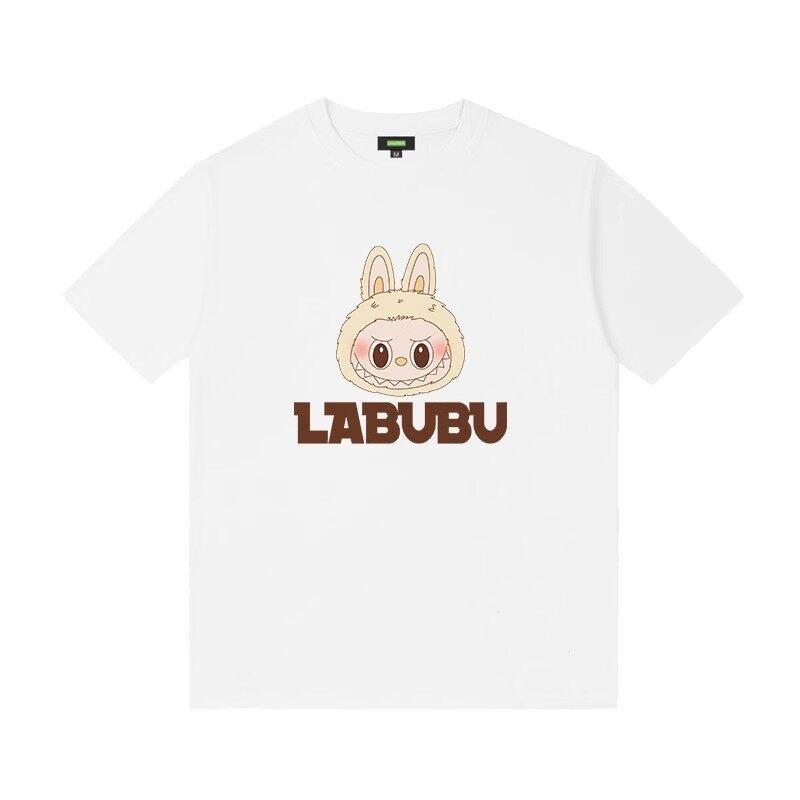 Labubu Printed Cartoon T-shirt Short-sleeved Casual Men and Women
