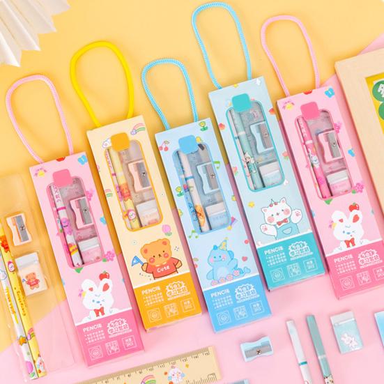 Набор ластиков для карандашей, полезные, изысканные, легкие, 5-в-1, канцелярские принадлежности для школьников, школьные принадлежности