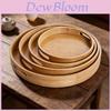 Бамбуковый поднос круглый ручной работы сервировочная тарелка для чая для домашних чайных наборов