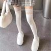 Socks Women Autumn/Winter Thigh High Lace Cute Lolita Warm Stockings Black White Long Leg Socks for Girl Boot Accessories