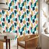 Brushstrokes wallpaper white and turquoise for living room and bedroom 50x1000