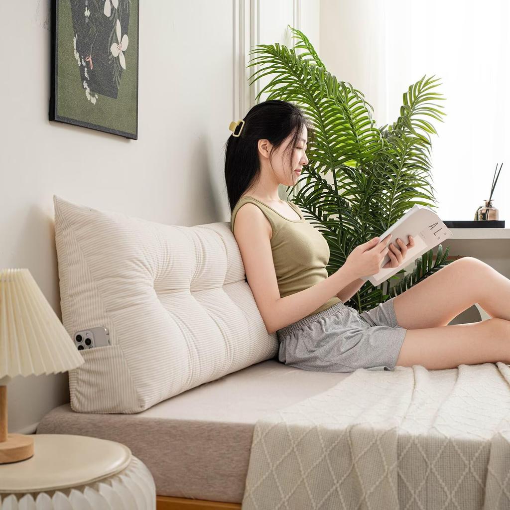 Двухъярусная подушка для общежития, клиновидная подушка для чтения, изголовье, плюшевая спинка, прикроватная подушка для отдыха, диван-кровать, двухъярусная кровать, подушки для общежития