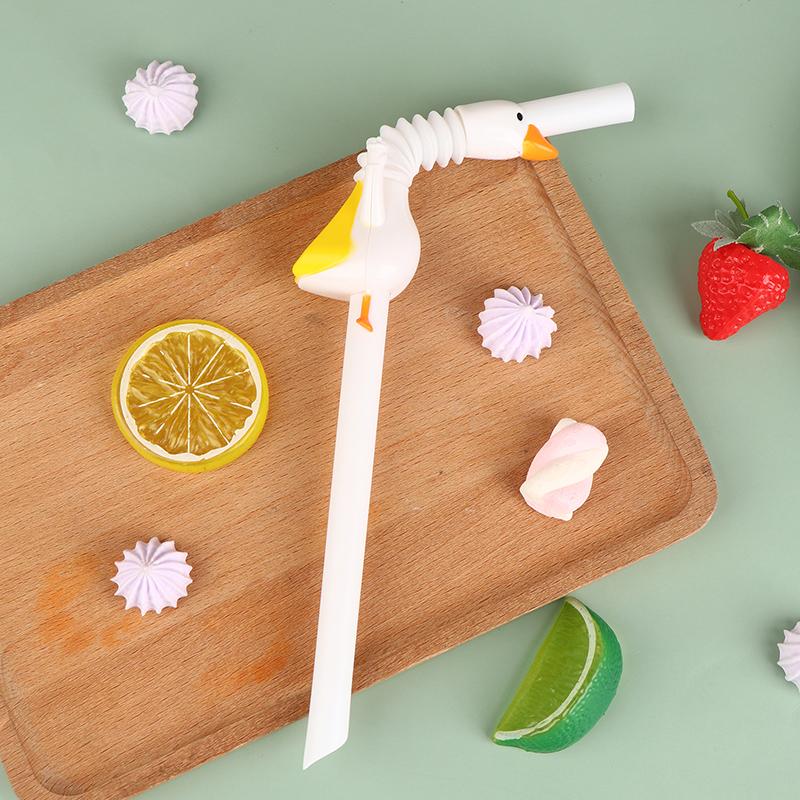 1 шт., длинная соломинка для гуся с кистями, многоразовая соломка большого диаметра