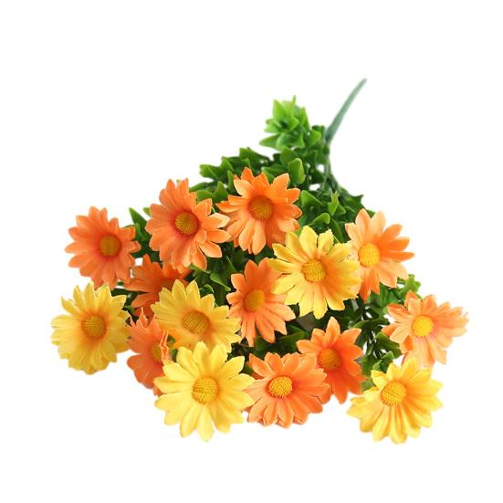 Искусственный цветок с зелеными листьями Реалистичный Устойчивый к УФ-лучам Поддельный шелковый букет цветов В помещении На открытом воздухе Сад Патио Балкон Домашнее украшение